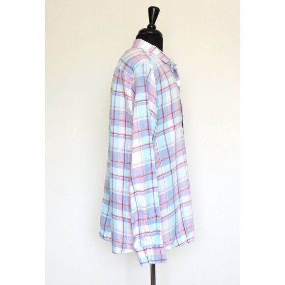 NEW! Tommy Bahama 100% Linen Plaid Long Sleeve Button Front Shirt SZ L - Picture 4 of 6